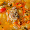 Куриный суп с пшеном и белой фасолью