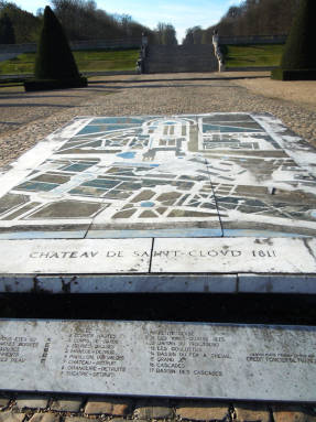Схема парка Сен-Клу с утраченным дворцом