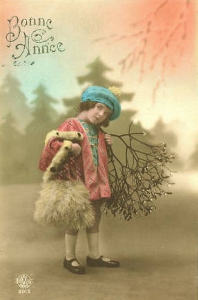 Старинная французская
новогодняя открытка