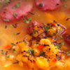 Суп гороховый с копченостями, тмином и кориандром
