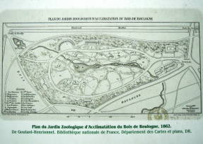 План Зоологического сада акклиматизации в 1862 г.