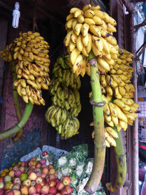 Бананы на рынке в Индии
