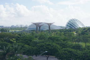 Вид на парк от отеля Marina Bay Sands
