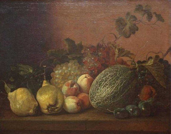 Франс Снейдерс (1579 - 1657)  Натюрморт с дыней и фруктами, 1616 г., дерево, масло, 74x105 cм,
Дом Рококса, Антверпен