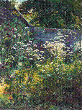 И.И.Шишкин. Уголок заросшего сада. Сныть-трава. 1884. Холст, масло.